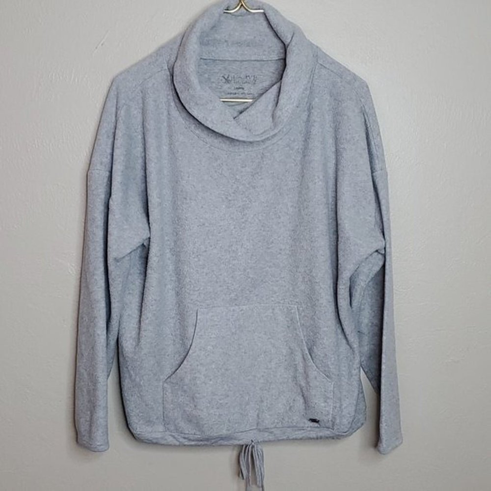 Light Gray Cowl Neck Pullover Sweatwr Size Large